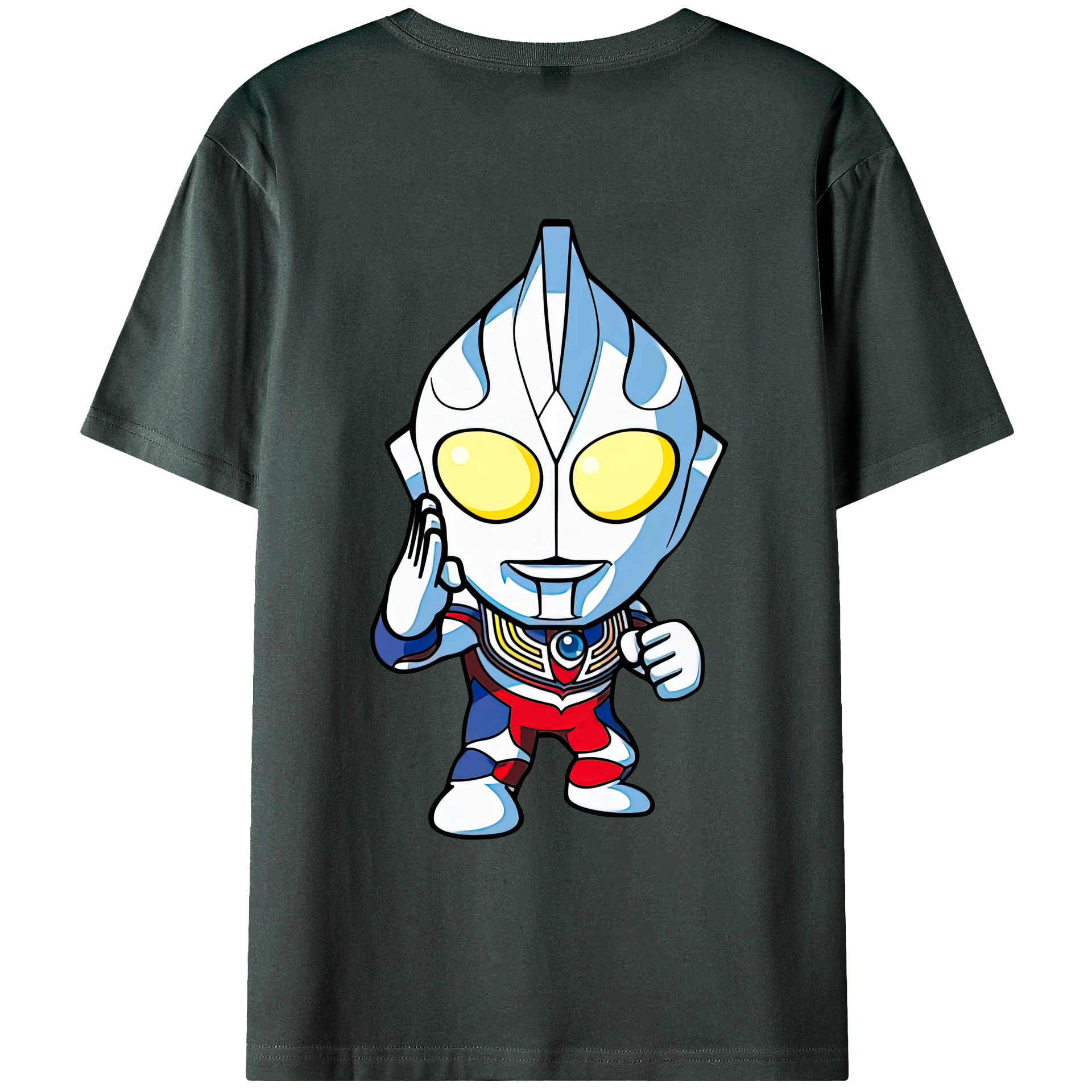 （画像用） ウルトラマン Ultraman 綿100％ メンズ半袖Tシャツ（バックプリント） 通気性